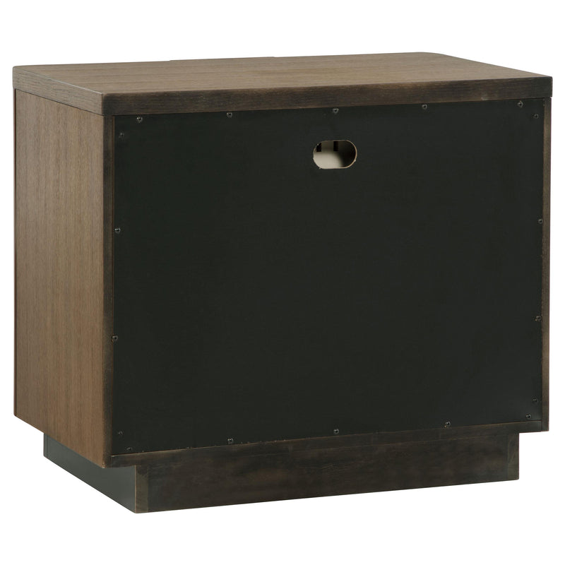Terrace 2-drawer Nightstand Bedside Table Ash Brown - detail 6