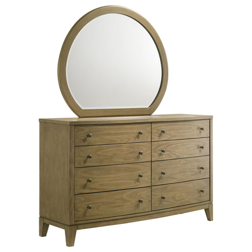 Granada 8-drawer Dresser and Mirror Natural Pine - alternate view