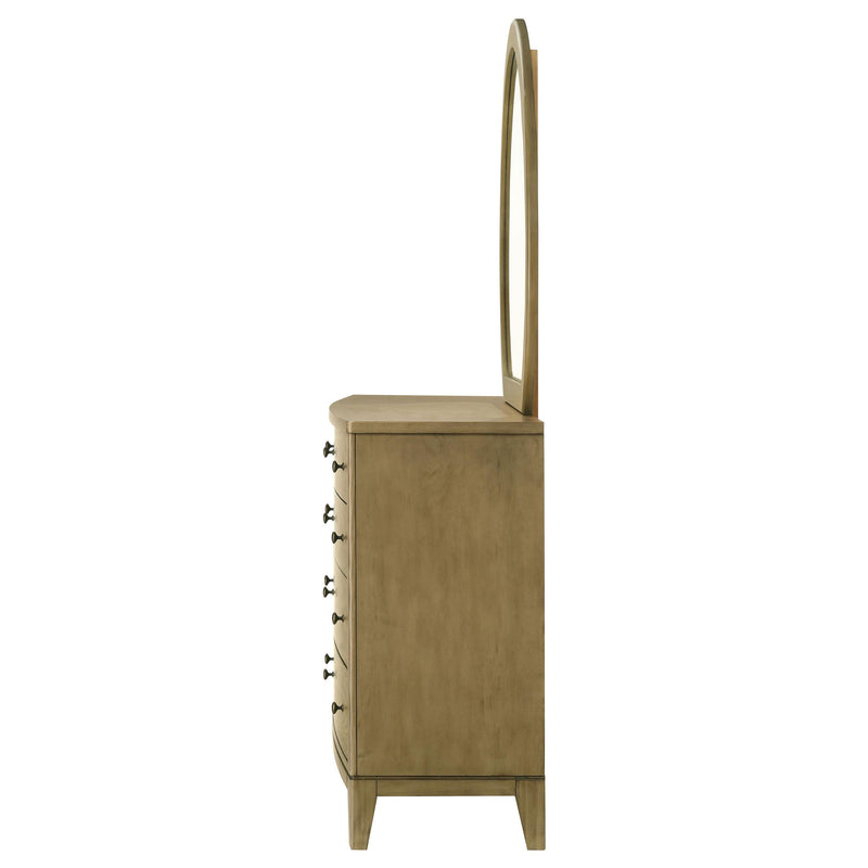 Granada 8-drawer Dresser and Mirror Natural Pine - detail 5