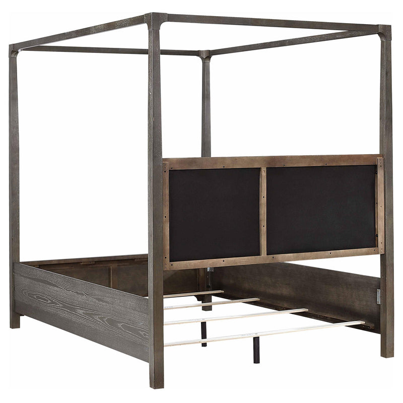 Gran Park Queen Canopy Bed Dark Cocoa - detail 5