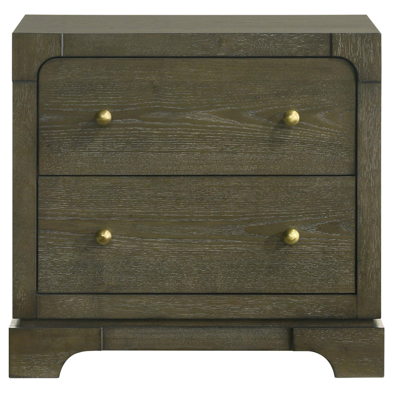 Gran Park 2-drawer Nightstand Bedside Table Dark Cocoa - detail 3