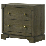 Gran Park 2-drawer Nightstand Bedside Table Dark Cocoa - detail 4