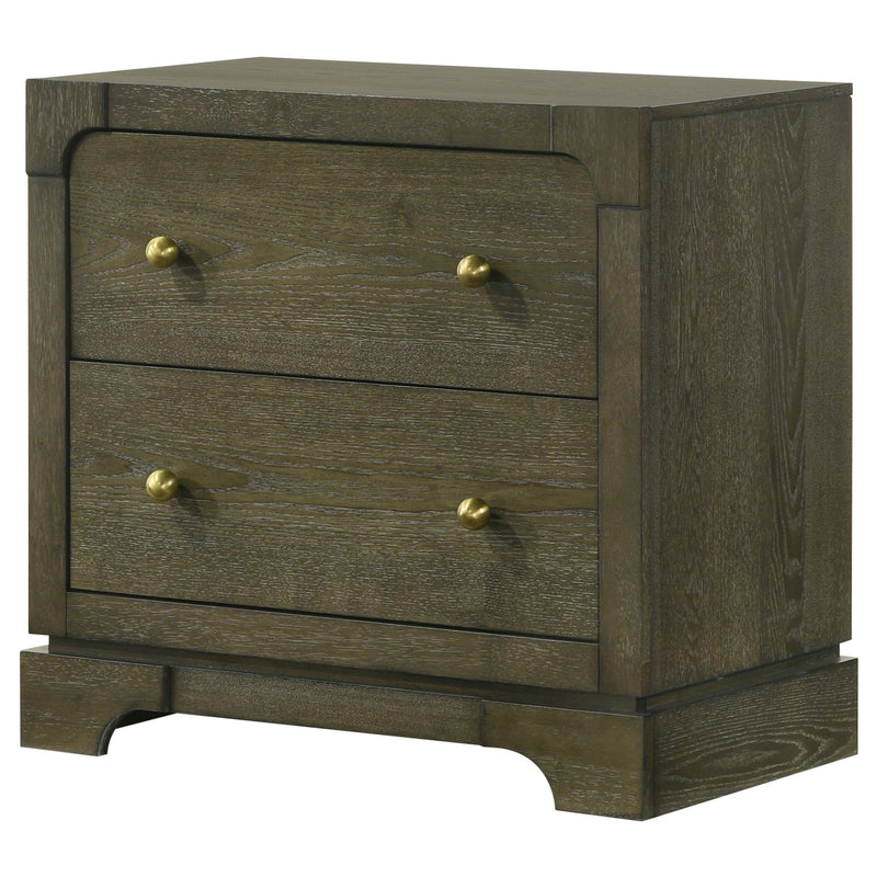 Gran Park 2-drawer Nightstand Bedside Table Dark Cocoa - detail 4