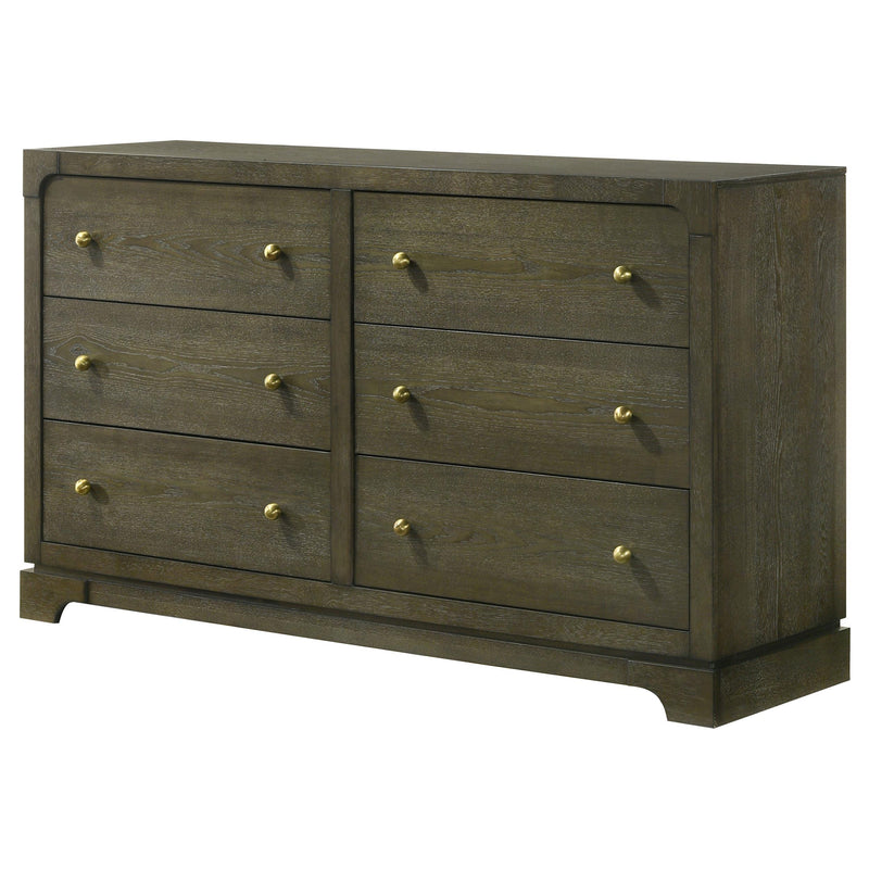 Gran Park 6-drawer Dresser Cabinet Dark Cocoa - detail 4