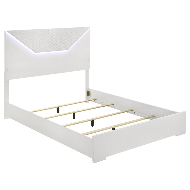 Ives 5-piece Queen Bedroom Set White High Gloss - detail 3