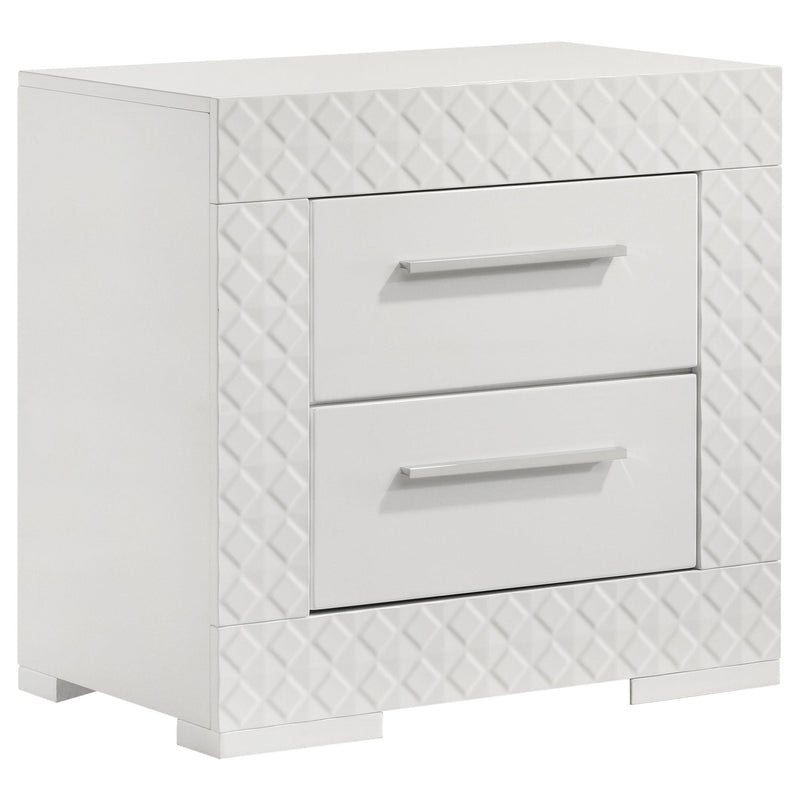 Ives 5-piece Queen Bedroom Set White High Gloss - detail 5