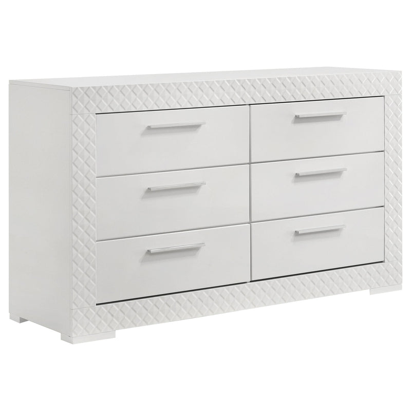 Ives 5-piece Queen Bedroom Set White High Gloss - detail 7