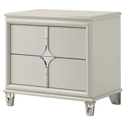 Olivia 2-drawer Nightstand Bedside Table Pearl White - detail 4