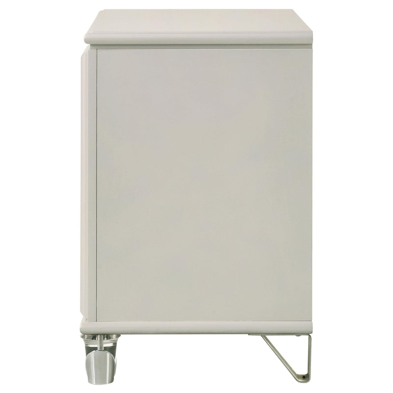 Olivia 2-drawer Nightstand Bedside Table Pearl White - detail 5