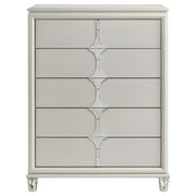 Olivia 5-drawer Bedroom Chest of Drawers Pearl White - detail 3