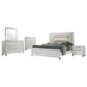 Marmore 5-piece Queen Bedroom Set White - alternate view