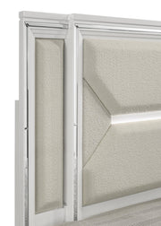 Marmore 64-inch Queen Panel Bed LED Headboard White - detail 5