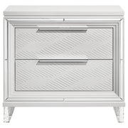 Marmore 2-drawer Nightstand Bedside Table White - detail 3