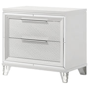 Marmore 2-drawer Nightstand Bedside Table White - detail 4