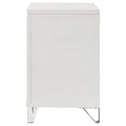 Marmore 2-drawer Nightstand Bedside Table White - detail 5