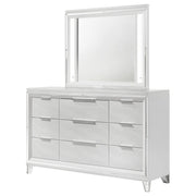 Marmore 9-drawer Dresser and LED Mirror White - detail 4