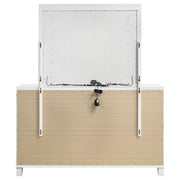 Marmore 9-drawer Dresser and LED Mirror White - detail 7
