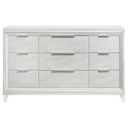 Marmore 9-drawer Dresser Cabinet White - detail 3
