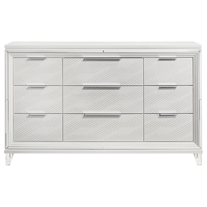 Marmore 9-drawer Dresser Cabinet White - detail 3