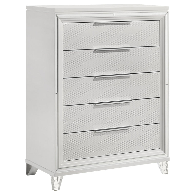 Marmore 5-drawer Bedroom Chest of Drawers White - alternate view