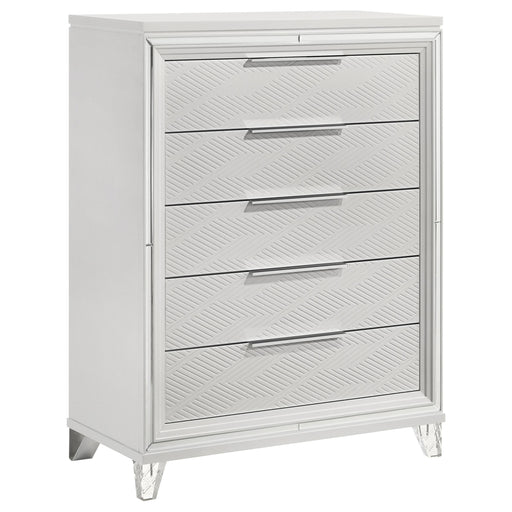 Marmore 5-drawer Bedroom Chest of Drawers White - alternate view