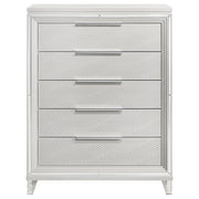 Marmore 5-drawer Bedroom Chest of Drawers White - detail 3