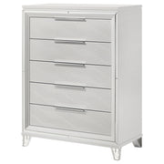 Marmore 5-drawer Bedroom Chest of Drawers White - detail 4
