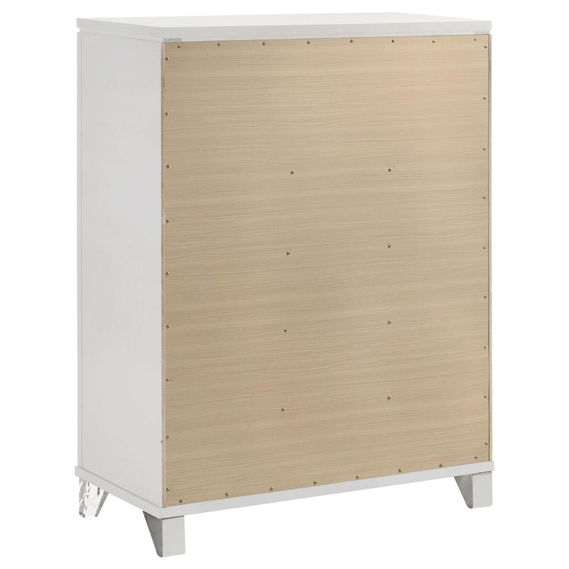 Marmore 5-drawer Bedroom Chest of Drawers White - detail 6