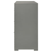 Ives 6-drawer Dresser Cabinet Grey High Gloss - detail 5