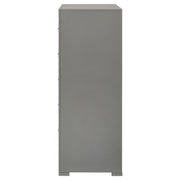 Ives 5-drawer Bedroom Chest of Drawers Grey High Gloss - detail 5