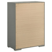 Ives 5-drawer Bedroom Chest of Drawers Grey High Gloss - detail 6