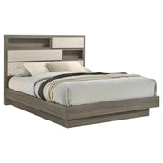 Fenwick Queen Bed Bookcase Headboard Grey Oak - detail 3