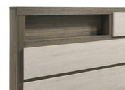 Fenwick Queen Bed Bookcase Headboard Grey Oak - detail 7