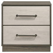 Fenwick 2-drawer Nightstand Bedside Table Grey Oak - detail 3
