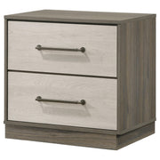 Fenwick 2-drawer Nightstand Bedside Table Grey Oak - detail 4