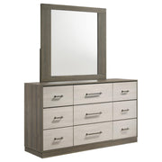 Fenwick 9-drawer Dresser with Mirror Grey Oak - alternate view