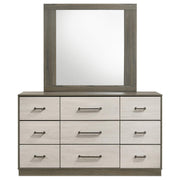 Fenwick 9-drawer Dresser with Mirror Grey Oak - detail 3