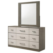 Fenwick 9-drawer Dresser with Mirror Grey Oak - detail 4