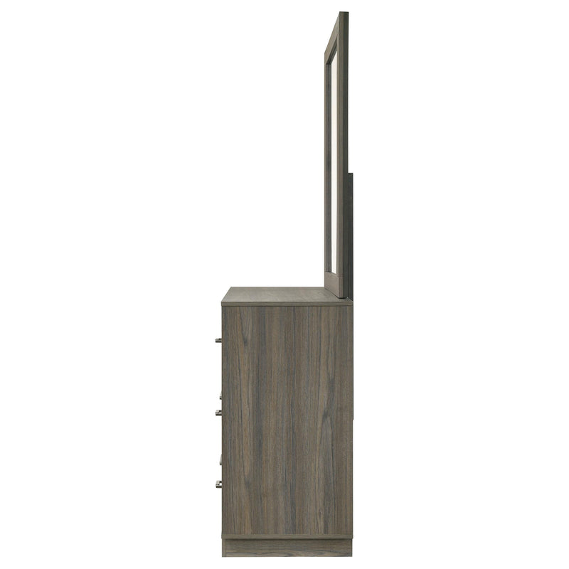 Fenwick 9-drawer Dresser with Mirror Grey Oak - detail 5