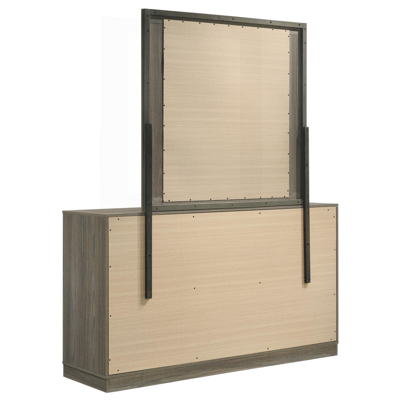 Fenwick 9-drawer Dresser with Mirror Grey Oak - detail 6