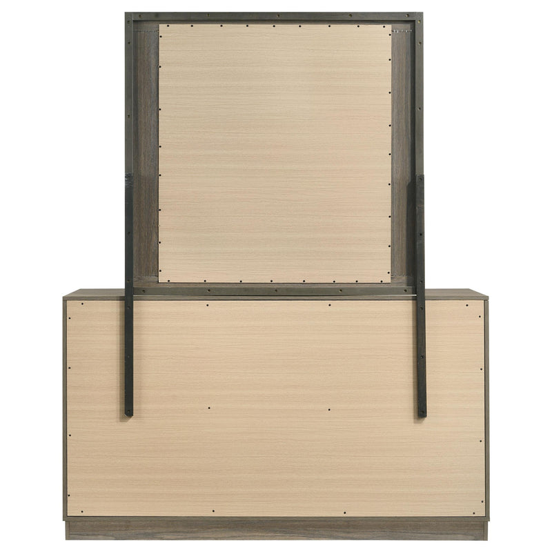 Fenwick 9-drawer Dresser with Mirror Grey Oak - detail 7