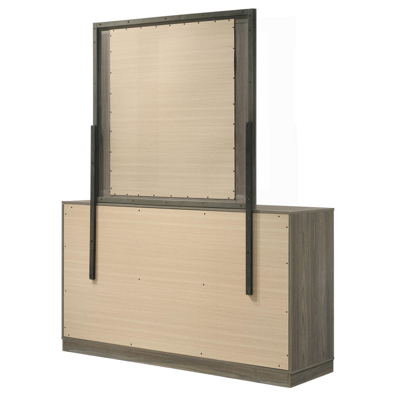 Fenwick 9-drawer Dresser with Mirror Grey Oak - detail 8