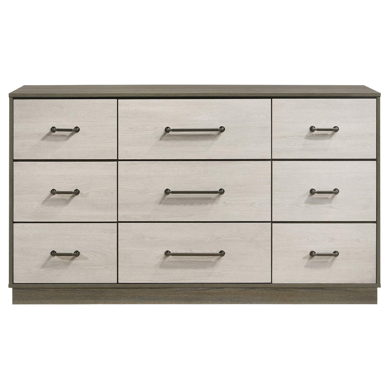 Fenwick 9-drawer Dresser Grey Oak - detail 3