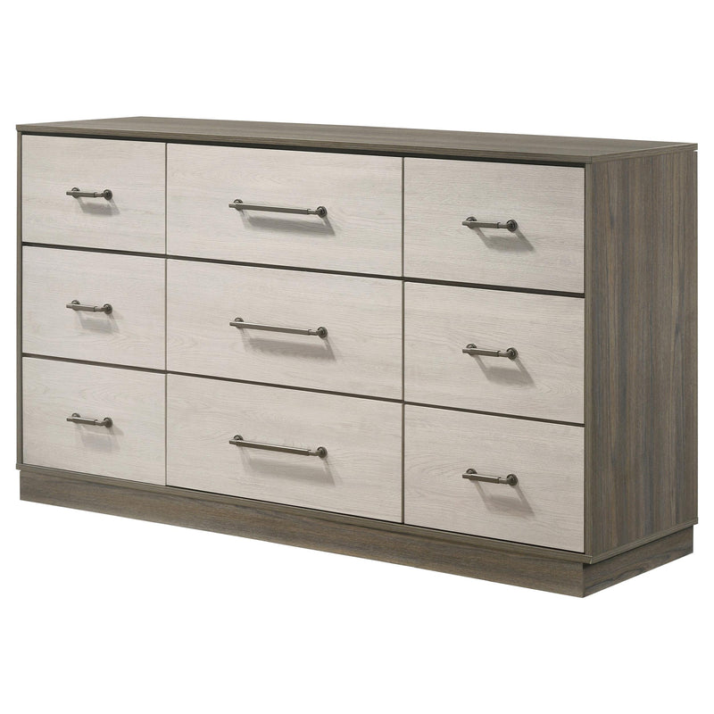 Fenwick 9-drawer Dresser Grey Oak - detail 4