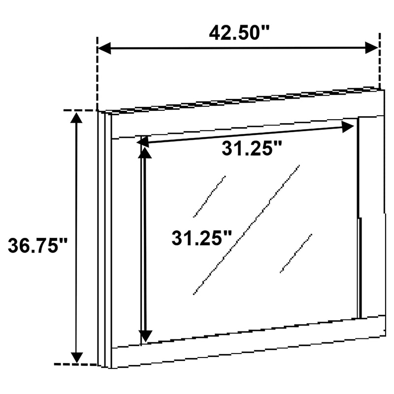 Fenwick Dresser Mirror Grey Oak - detail 5