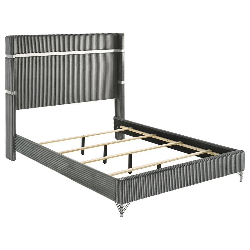 Lucia 5-piece Queen Bedroom Set Grey and Black - detail 3