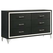 Lucia 5-piece Queen Bedroom Set Grey and Black - detail 7