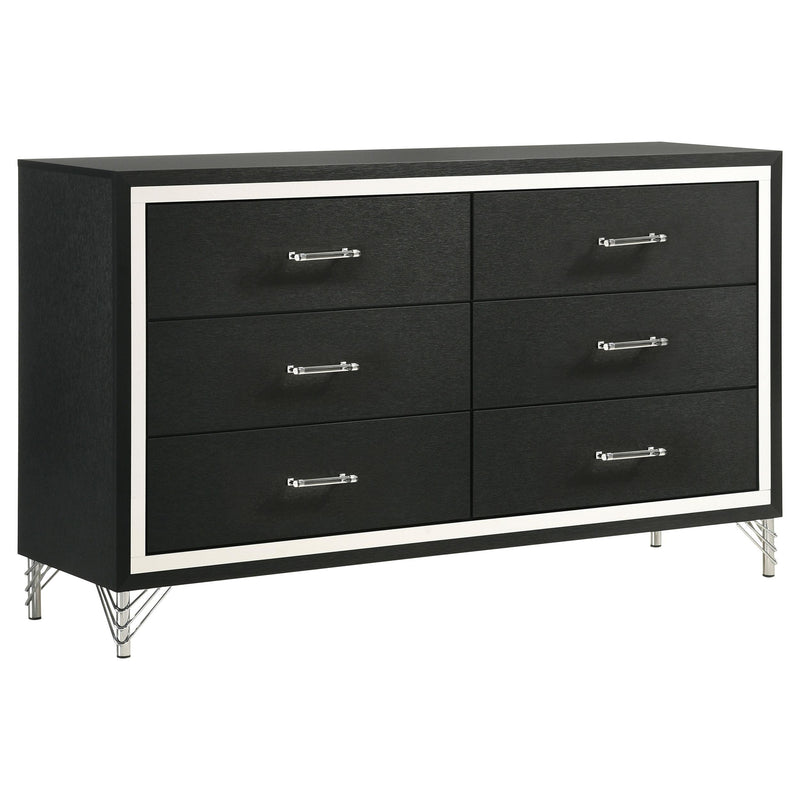 Lucia 5-piece Queen Bedroom Set Grey and Black - detail 7