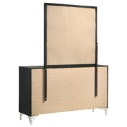 Lucia 6-drawer Dresser and Mirror Black - detail 6