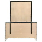 Lucia 6-drawer Dresser and Mirror Black - detail 7